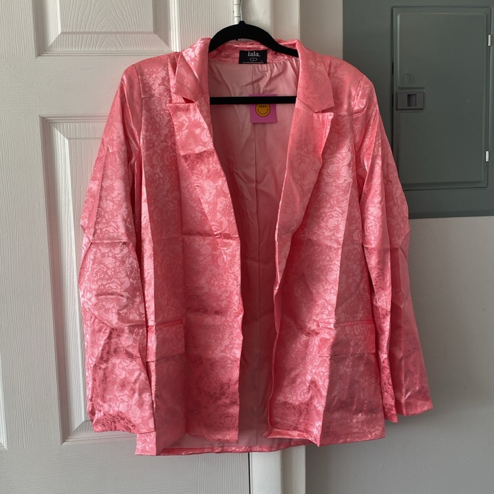 LALA Pink Floral Suit Coat and Pants